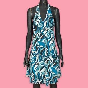 Blue Floral Psychedelic Dress